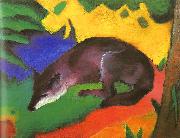 Franz Marc Blue Black Fox oil painting